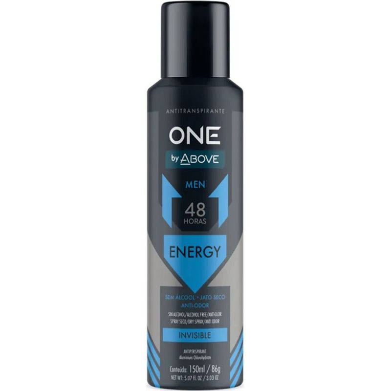 desodorante antitranspirante aerossol above one by energy 150ml