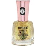 esmalte top coat fixador risqué diamond gel noites iluminadas 9,5ml