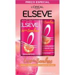 kit elseve liso dos sonhos shampoo 375ml + condicionador 170ml