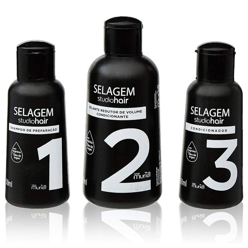 kit selagem studio hair para todos os tipos de cabelos muriel