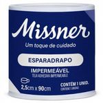 esparadrapo impermeável missner 2,5cm x 90cm missner 1 unidade