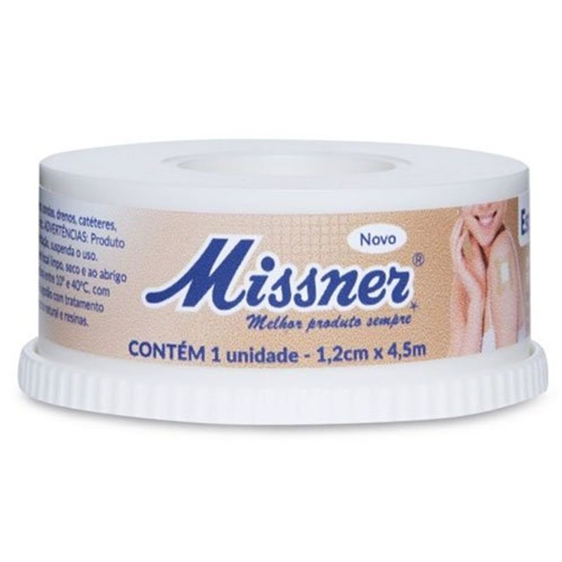 esparadrapo bege impermeável missner 1,2mm x 4,5m 1 unidade