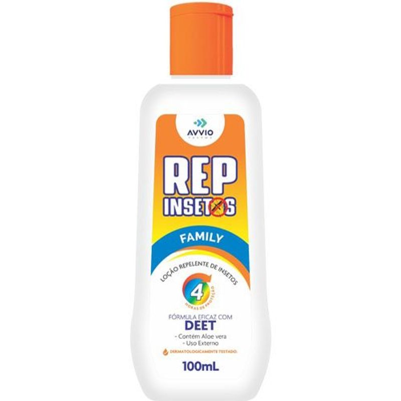 loção repelente de insetos family deet 7% 100ml avvio