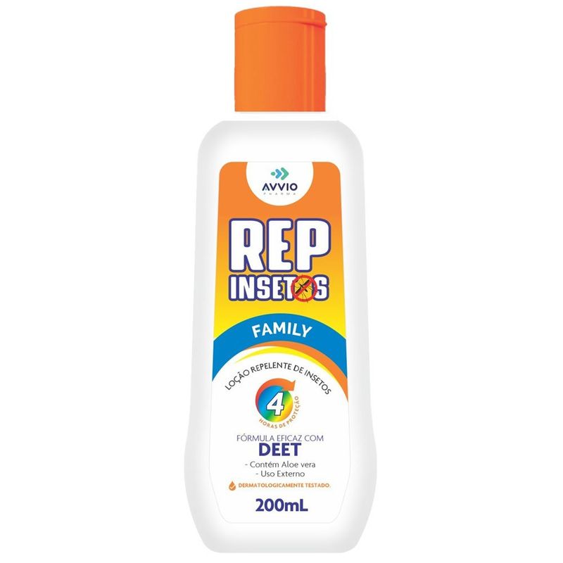 loção repelente de insetos family deet 7% 200ml avvio