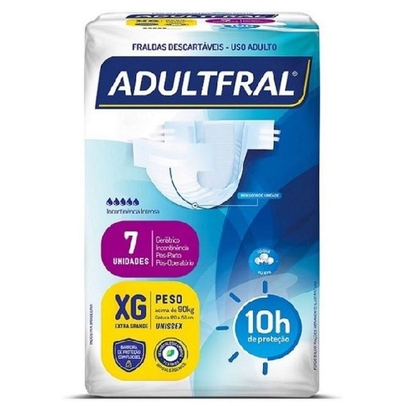 fralda geriatrica adultfral xg 7 unidades