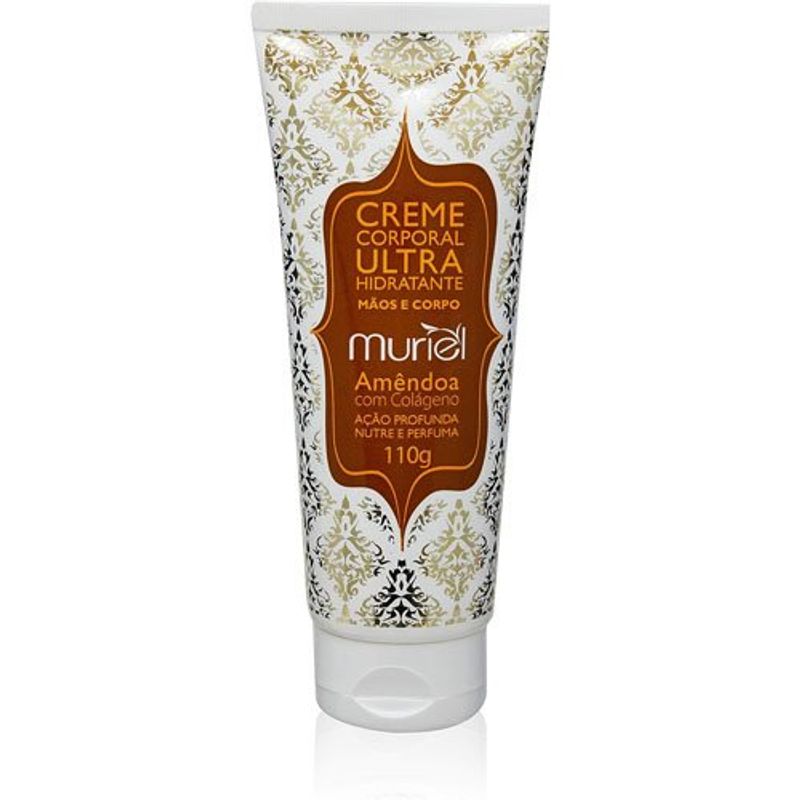 creme corporal ultra hidratante amêndoa com colágeno 110g muriel