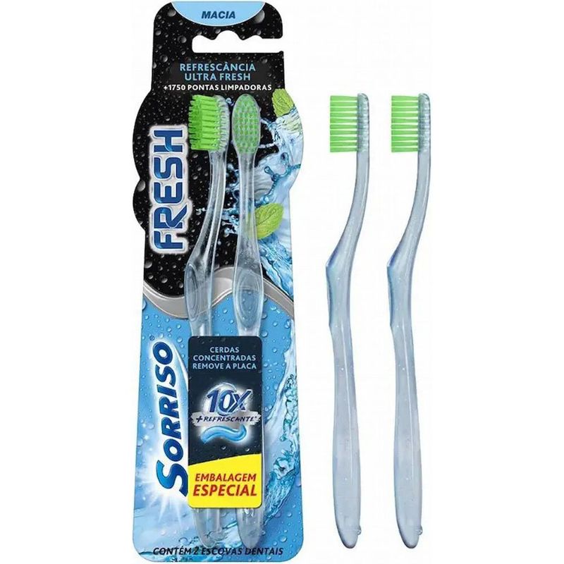 escova dental sorriso fresh 2 unidades