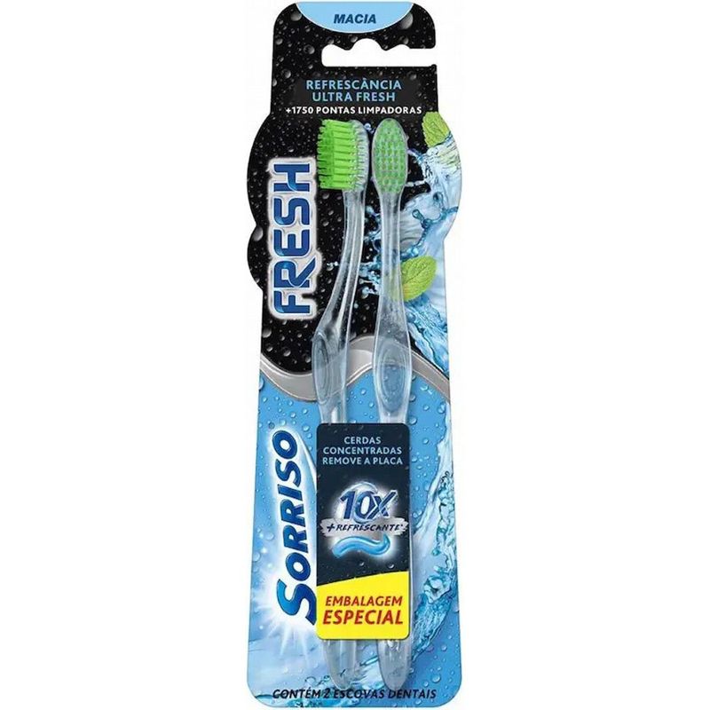 escova dental sorriso fresh 2 unidades
