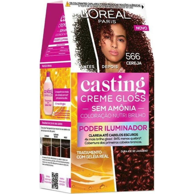 tintura para cabelo loréal casting creme gloss 566 cereja