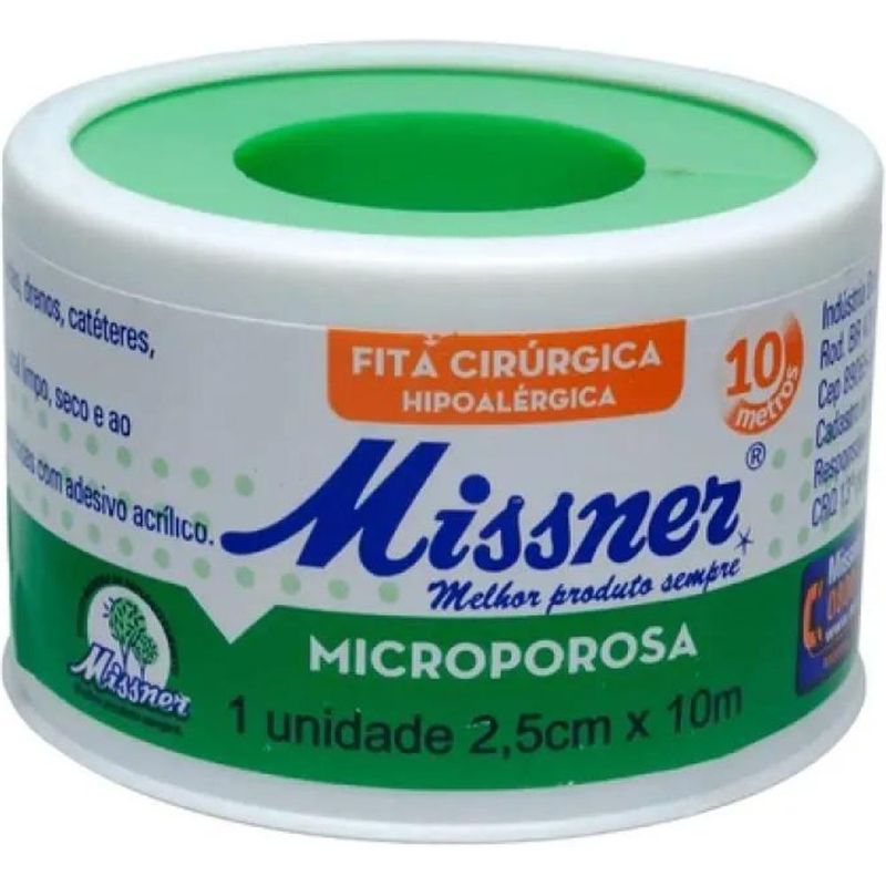 fita microporosa 2,5cm x 10m missner
