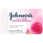 sabonete em barra johnsons daily care rosas e sândalo 80g