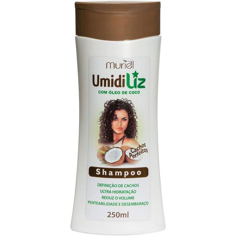 shampoo muriel umidiliz com óleo de coco 250ml