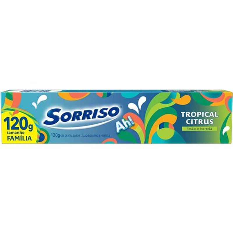 creme dental sorriso tropical citrus 120g