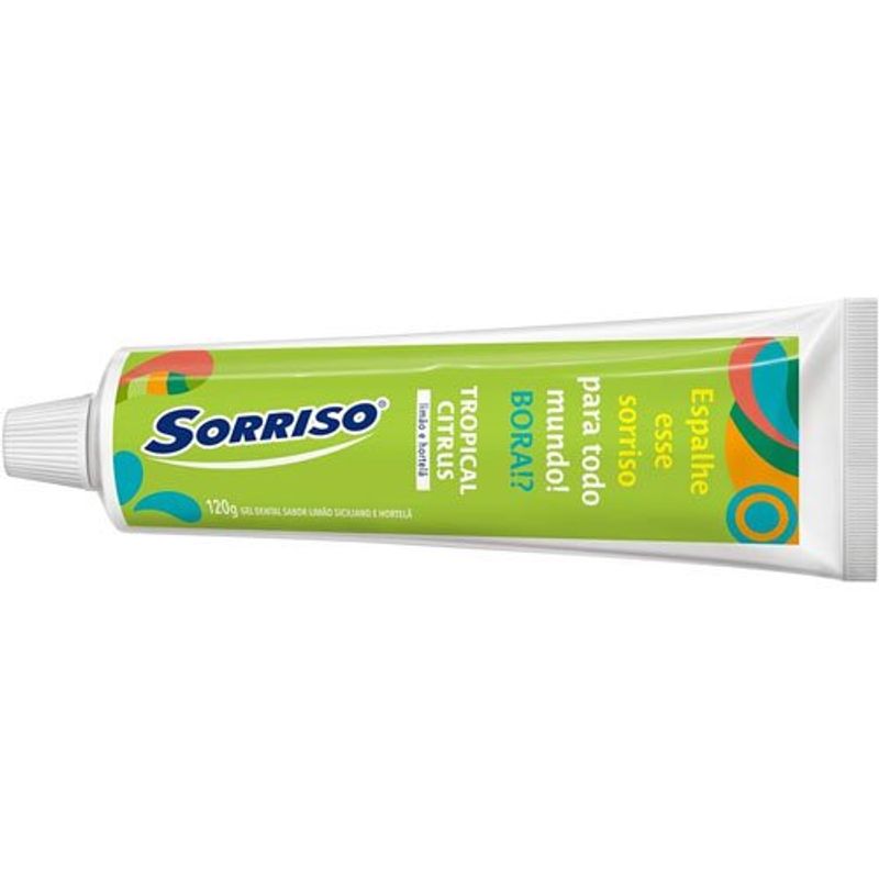 creme dental sorriso tropical citrus 120g
