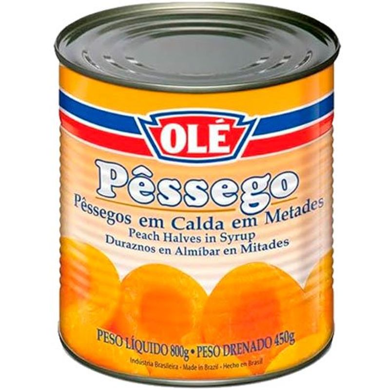 pessego em caldas lata ole 450g