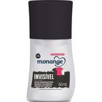 desodorante roll-on monange invisível, monange 60ml