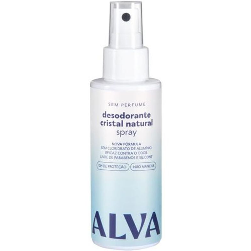 desodorante spray cristal alva sem perfume vegano 120ml