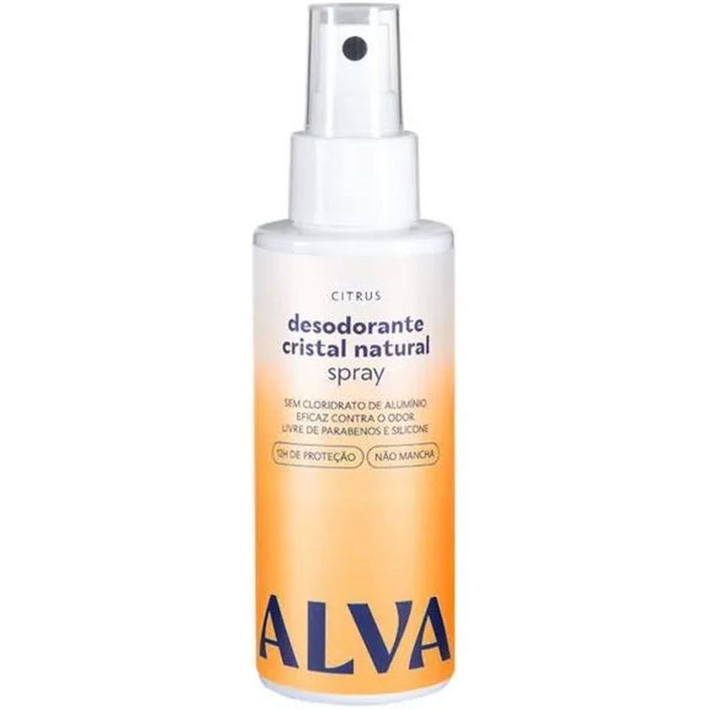 desodorante spray cristal alva citrus vegano 120ml