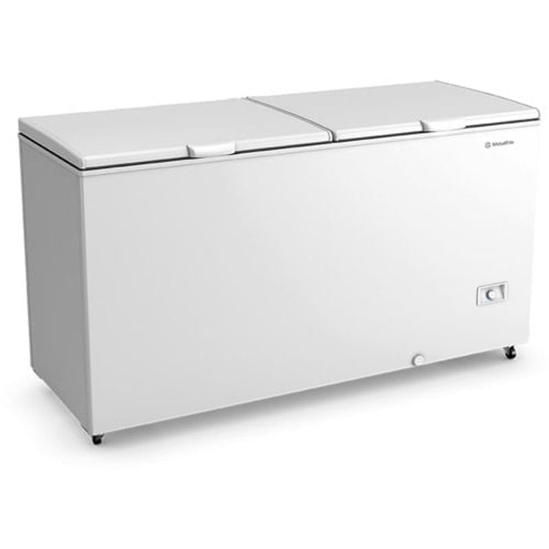 freezer horizontal metalfrio inverter 543 litros 2 portas bivolt branco da550ift00