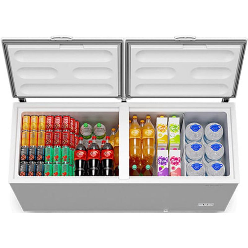 freezer horizontal metalfrio inverter 543 litros 2 portas bivolt branco da550ift00