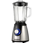 liquidificador inox e copo de vidro 1,7 litros 1200w 127v baumon preto kp-1805