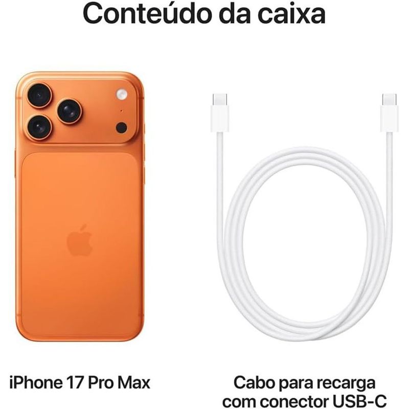 apple iphone 17 pro max 512gb laranja