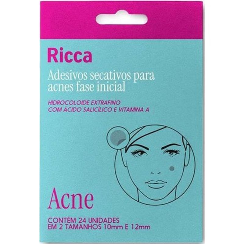 adesivo secativo para acnes ricca fase inicial 24 unidades