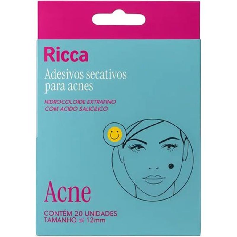 adesivo secativo para acnes ricca smile 20 unidades