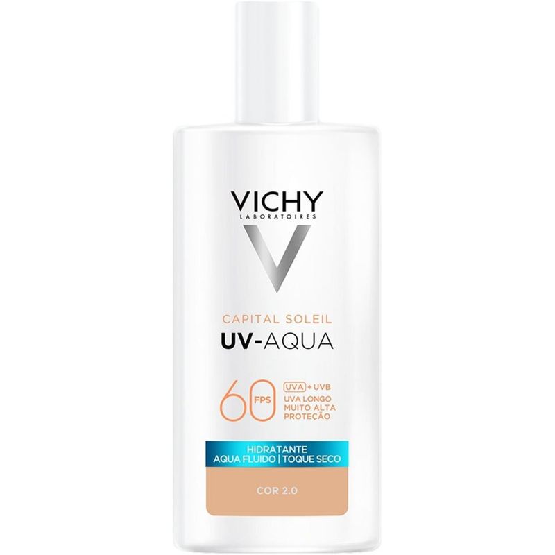 protetor solar facial vichy capital soleil toque seco uv-aqua fps60 cor 2.0 40g