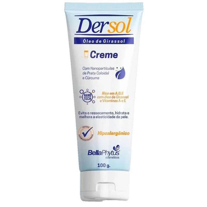 creme dersol óleo girassol 100g bellaphytus