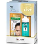 kit facial isdin protetor solar fusion water fps 60 50ml + espuma de limpeza oily skin acniben 1 150ml