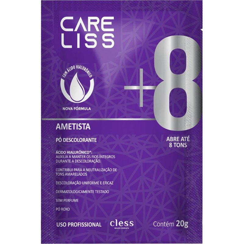 pó descolorante care liss ametista 8 tons 20g cless