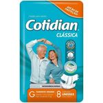 fralda adulto g cotidian clássica 8 unidades