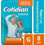 fralda adulto g cotidian clássica 8 unidades