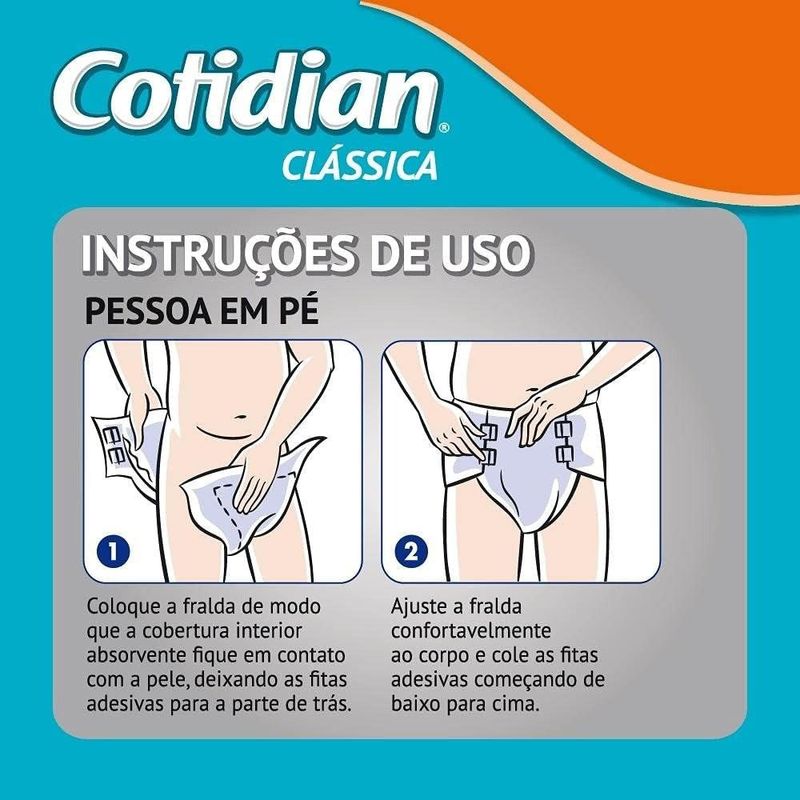 fralda adulto g cotidian clássica 8 unidades