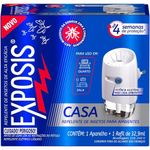 repelente elétrico líquido exposis casa aparelho + refil 32,9ml