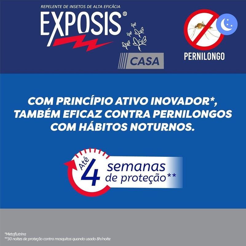 repelente elétrico líquido exposis casa aparelho + refil 32,9ml