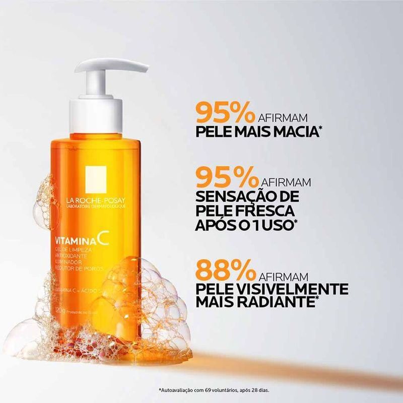 gel de limpeza facial la roche-posay vitamina c 120g