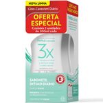 kit sabonte íntimo gino-canesten tripla proteção 200ml 2 unidades