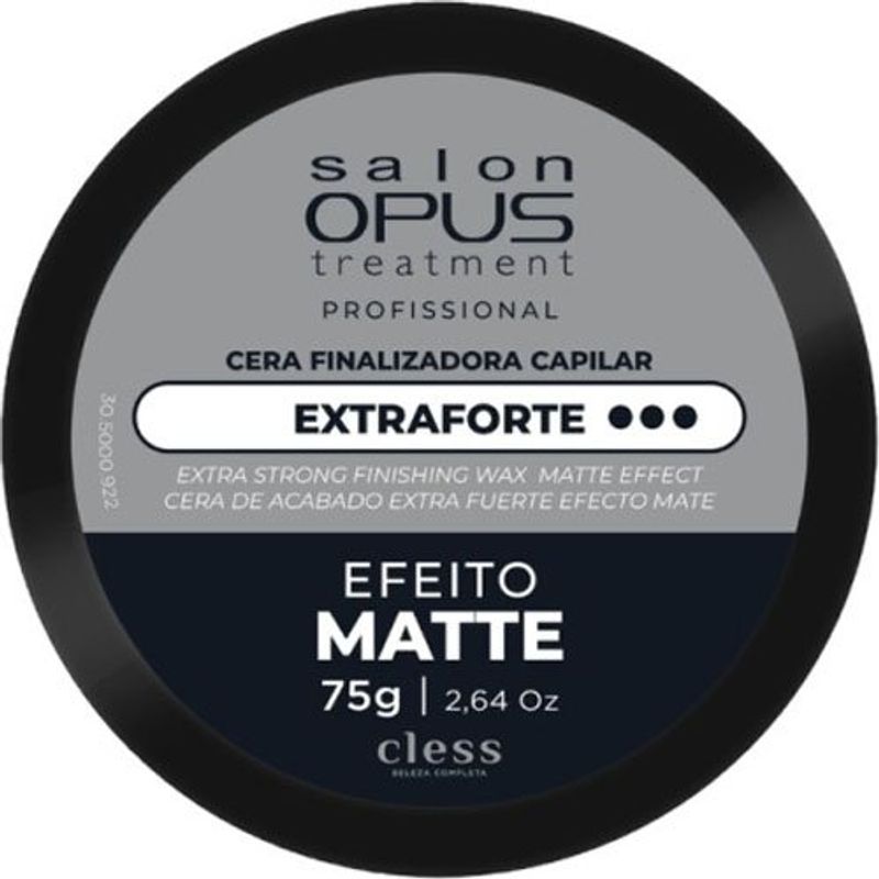 cera finalizadora capilar cless salon opus efeito matte extra forte 75g