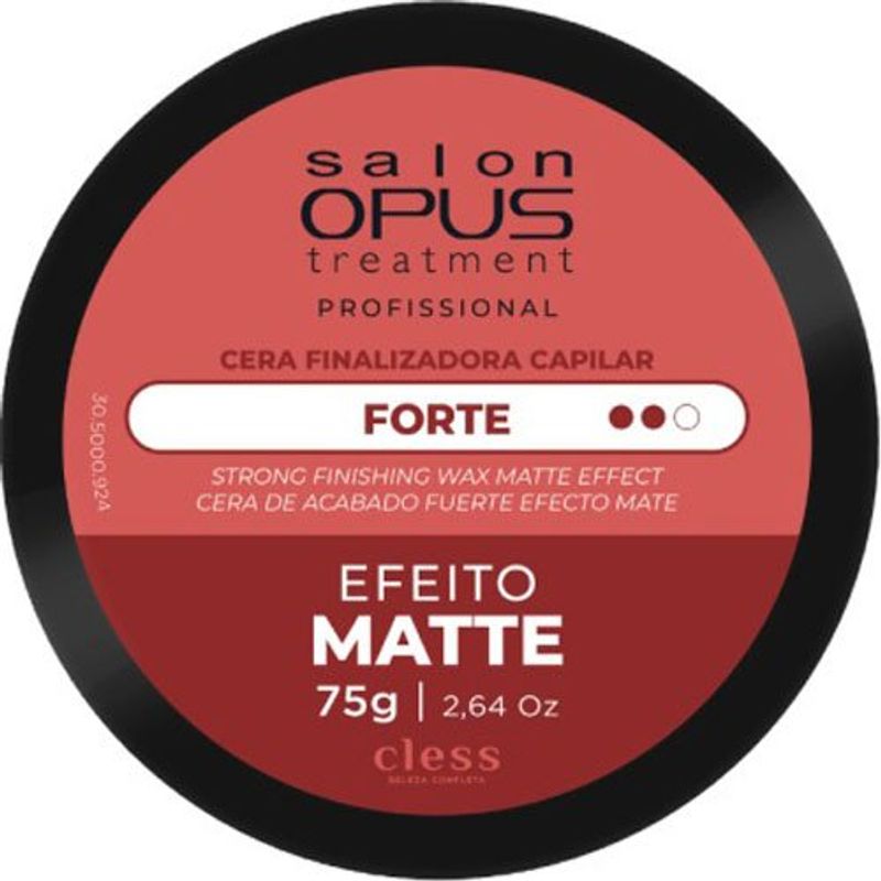 cera finalizadora capilar cless salon opus efeito matte forte 75g