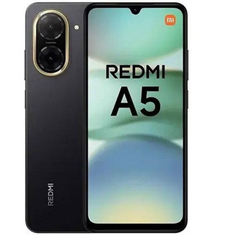 smartphone redmi a5 cor preto 128gb tela 6.88" câmera 8mp com ia 8gb ram