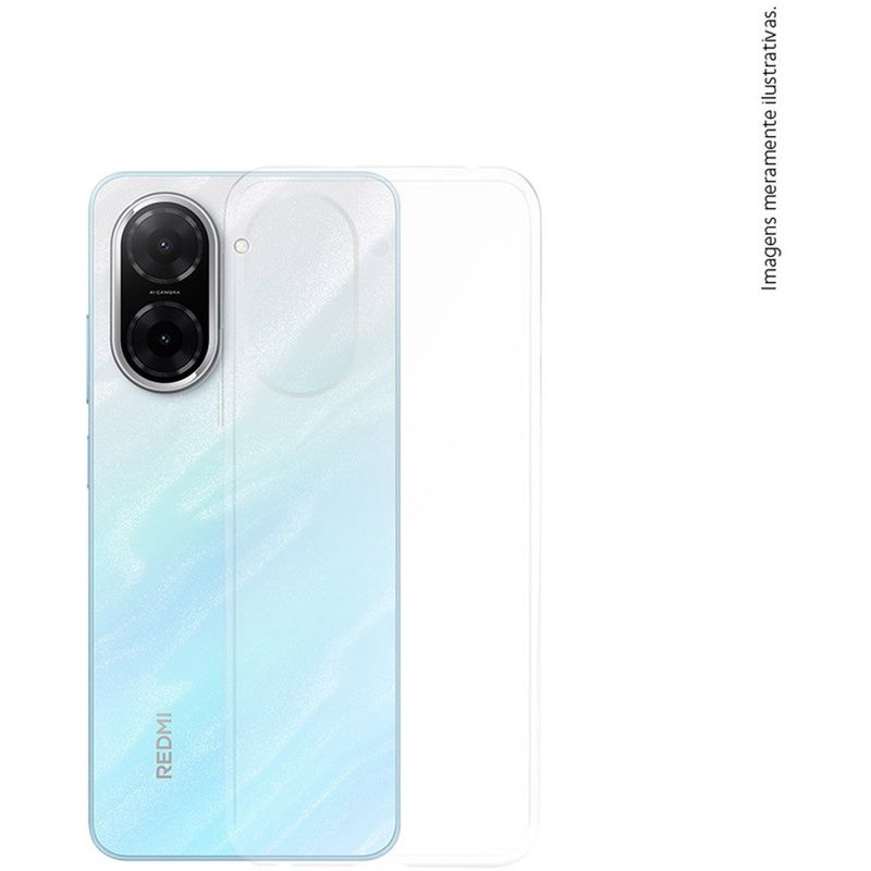 smartphone xiaomi poco c71 cor azul tela 6,88" 128gb 120hz câmera 32mp com ia 8gb ram