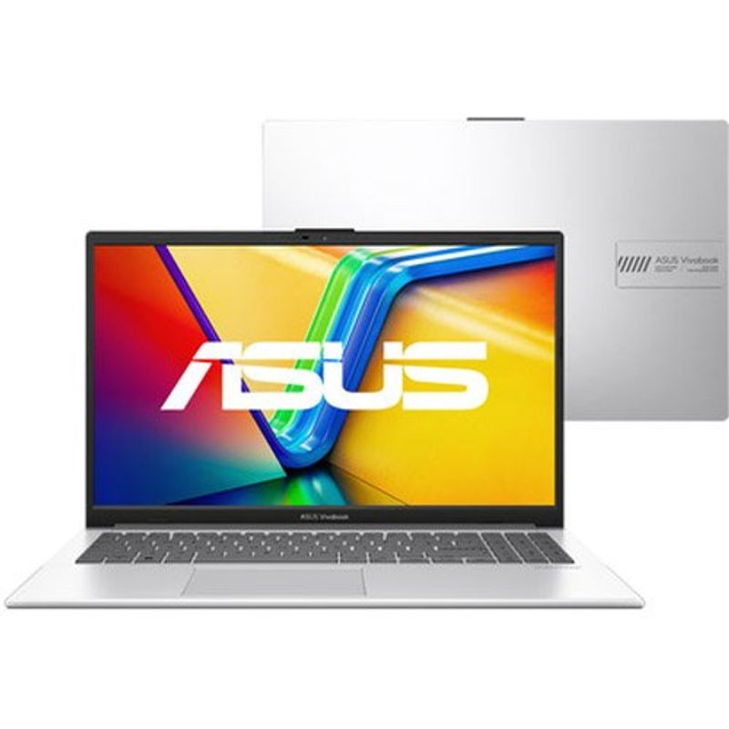 notebook asus 256gb cor prata intel core i3 windows 11 tela 15,6" e1504ga-nj441w