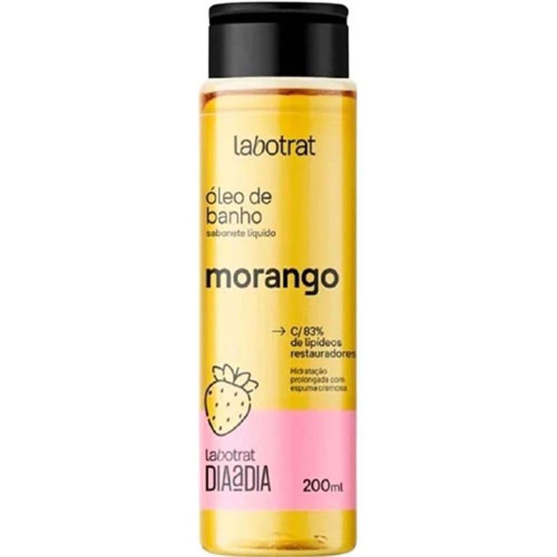sabonete líquido óleo de banho labotrat dia a dia morango 200ml