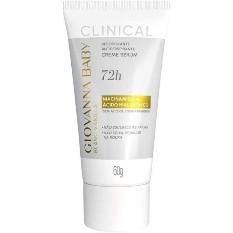desodorante antiperspirante creme sérum giovanna baby clinical blanc vanilla 60g
