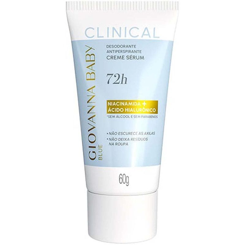 desodorante antiperspirante creme sérum giovanna baby clinical blue 60g