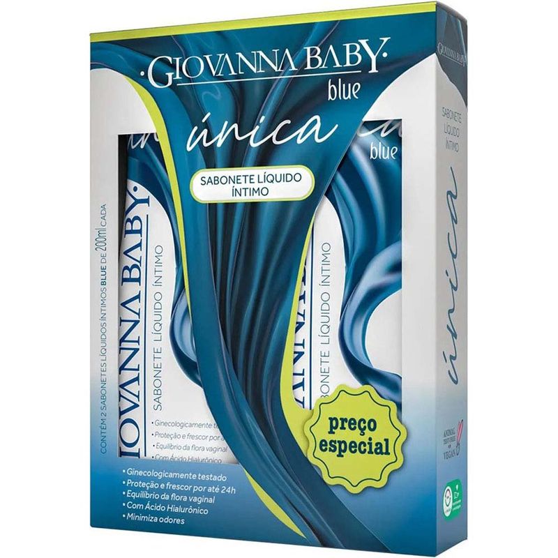 kit sabonete íntimo giovanna baby única blue 200ml 2 unidades
