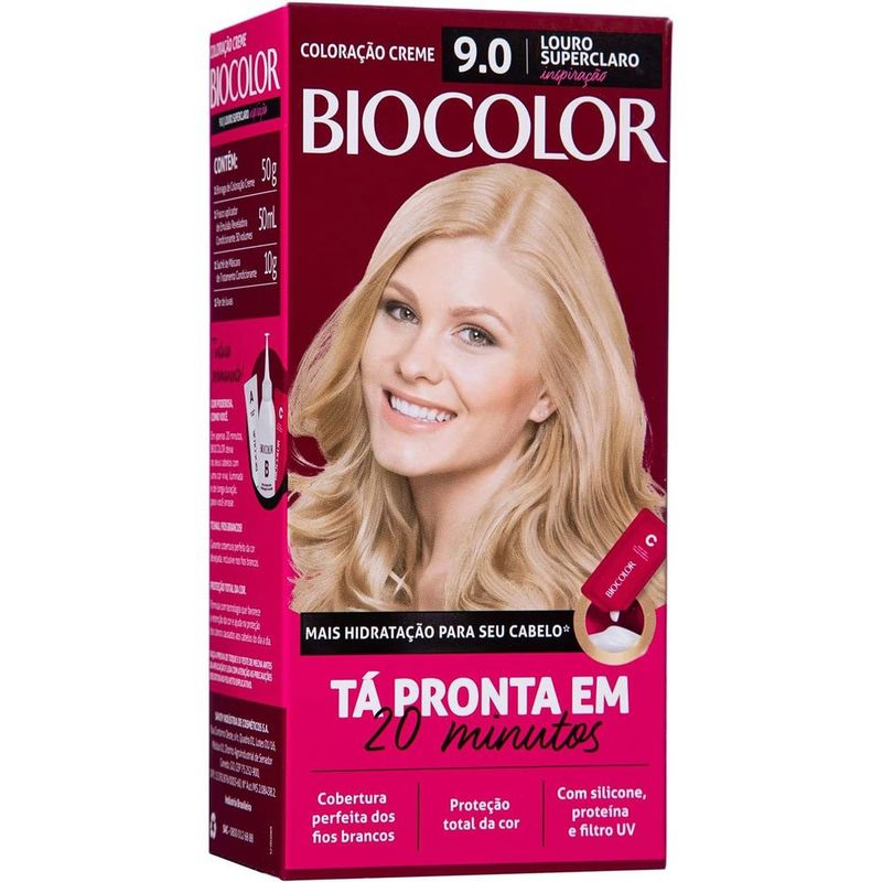 tinta para cabelo biocolor super louro abusado 9.0