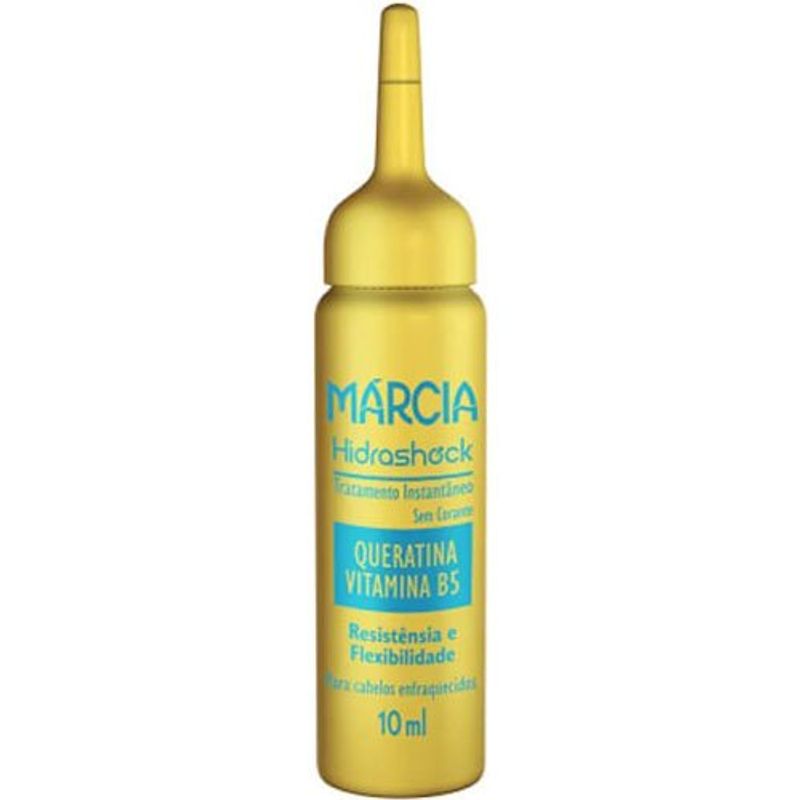 ampola márcia hidrashock queratina e vitamina b5 10ml